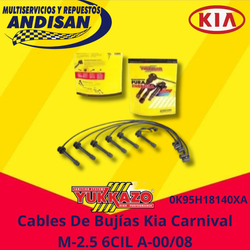 Cables Para Bujias Kia Carnival Dohc M-2.5 6cil. 24val. A-00