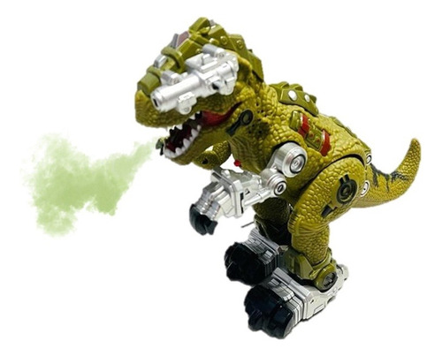 Dinosaurio  T-rex Cyborg Humo Juguete Camina Luces Sonidos