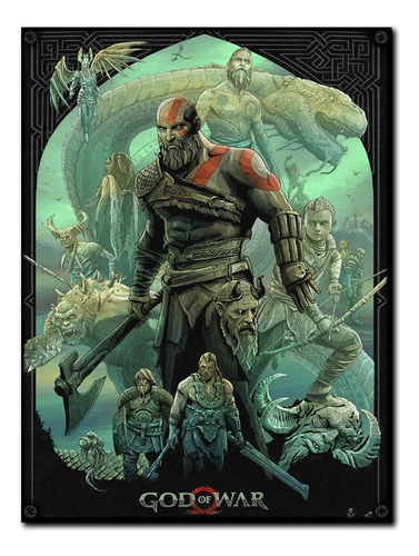 #1337 - Cuadro Vintage 30 X 40 - God Of War Poster No Chapa