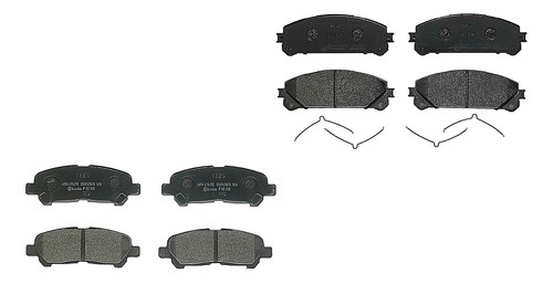 Balatas Bajos Metales Del + Tras Highlander 08 Al 14 Brembo