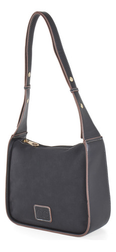 Bolsa Tote Cloe Para Mujer Atemporal Parche De Monograma Color Negro