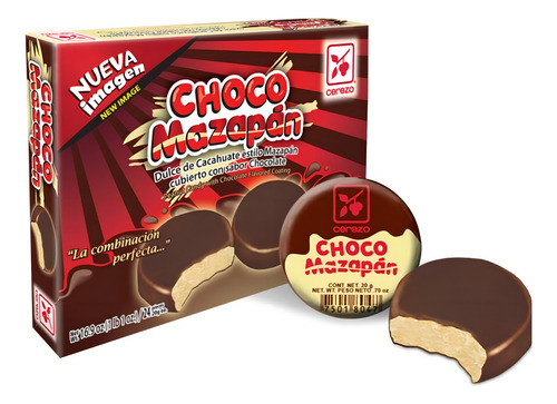 Choco Mazapán Cerezo Display De 24 Piezas De 20 G C/u