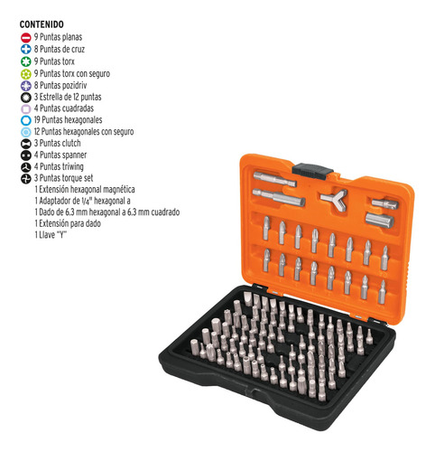 Destornillador Inalambrico Led Y Torque Ajustable 100 Puntas