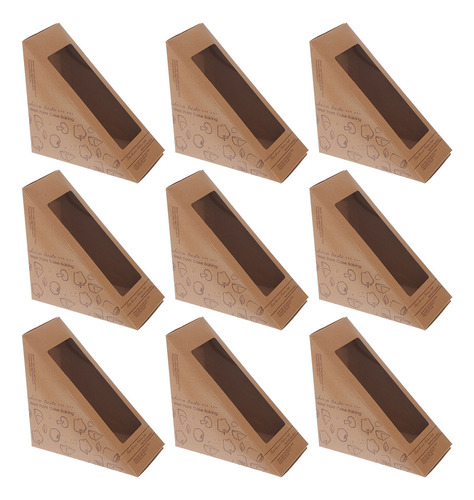 Contenedor Triangular Para Sándwiches Con Forma De Cuña, 100