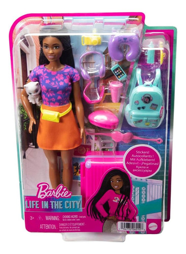 Barbie Life In City Brooklyn Con Set De Viaje