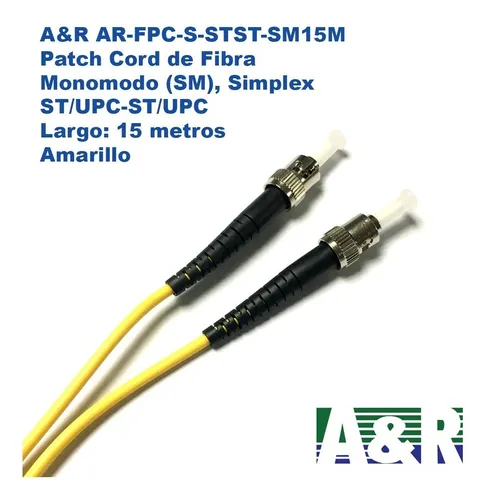 comprar A&r Patch Cord De Fibra Sm Simplex St\u002Fupc - St\u002Fupc 15m