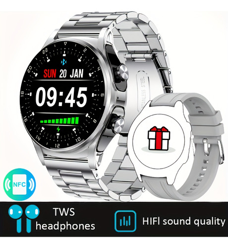 Para Xiaomi Huawei Smart Watch Tws 2 En 1 Audífonos Blueto