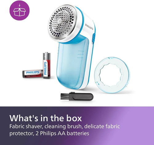 Quitapelusas Philips Gc026 Automático, Con Contenedor, Azul