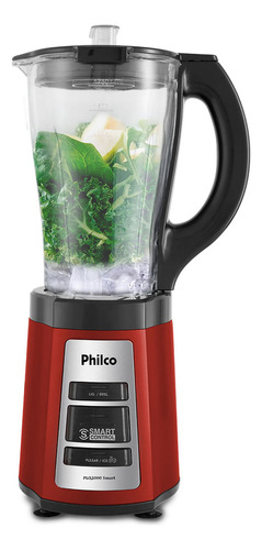 Liquidificador Philco Smart Plq2000 600w Cor Vermelho 110v