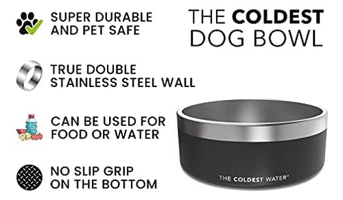 Cuenco Para Perros Coldest, Acero Inoxidable, Antideslizante