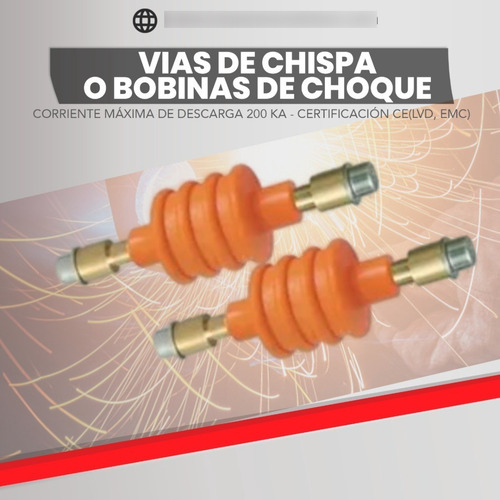 Imagen 3 de 10 de Vía De Chispa, Bobina De Choque Puesta A Tierra, Pararrayos