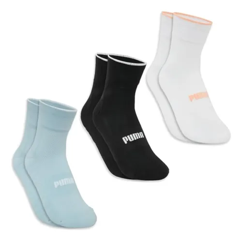 Kit 3 Pares De Meia Puma Cano Baixo Corrida Poliamida