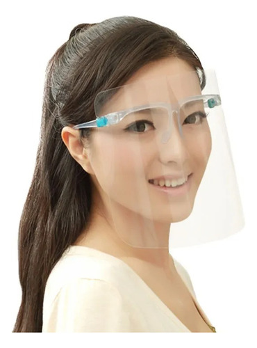 Óculos Protetor Fácial C/ Viseira Acrilica 99% Transparente