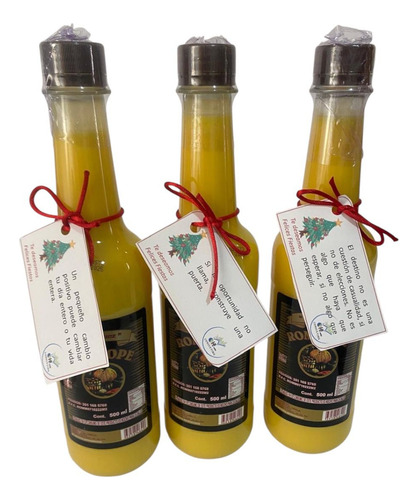 Rompope Navideño! Sabor Vainilla Artesanal 3 Botellas De 500