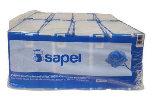 Papel Toalha Interfolha 100% Celulose Premium C/1840 Folhas