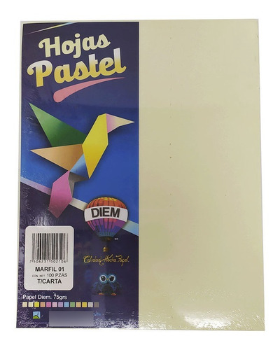 Hoja De Papel Diem Marfil Tamaño Carta 100h 1 Paq