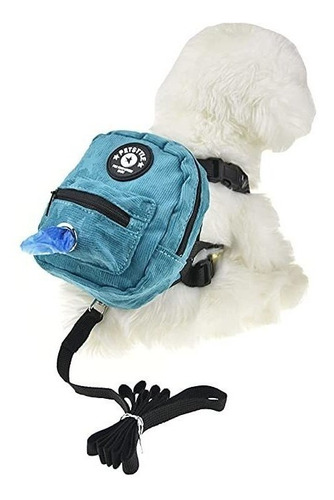 Mochila De Perro Azul 114 Cm (correa Y Dispensador De Bolsa)