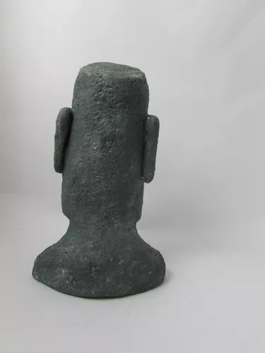 Meme Cara De Pedra Moai 14 Cm Escultura Decorativa Resina