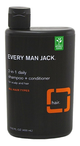 Every Man Jack Shampoo & Conditioner 2-in-1 13.5 Ounce (399m