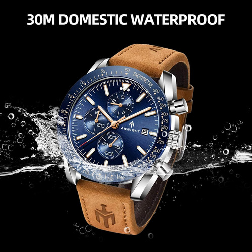 Aknight Reloj Para Hombre Reloj De Cuarzo Analógico Con Cron