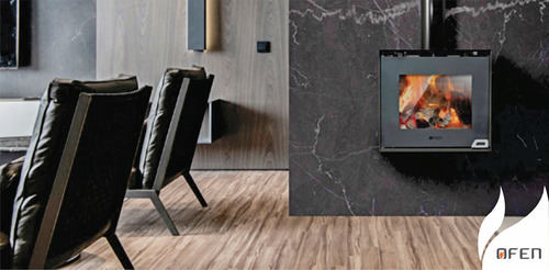 Estufa Premium Leña Ofen Brenn. Salamandra Con Soporte Pared
