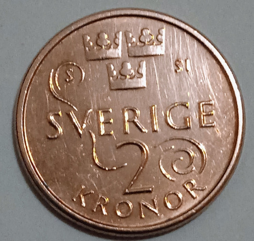 Moneda 2 Sverige Kronor Suecia