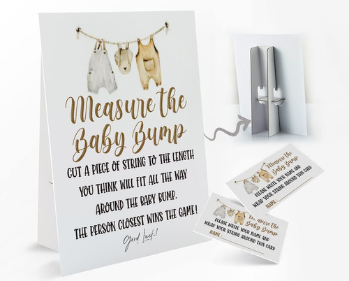 How Big Is Mommys Belly Game Measure Mommy's Sign 8 X 10  1