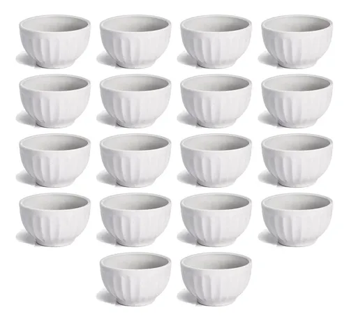 comprar 18 Cumbucas Tigela Porcelana 190ml Feijoada Sorvete Hotel Cor Branco