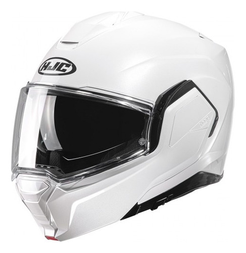 Casco Hjc Rebatible I100 Solido Pearl White