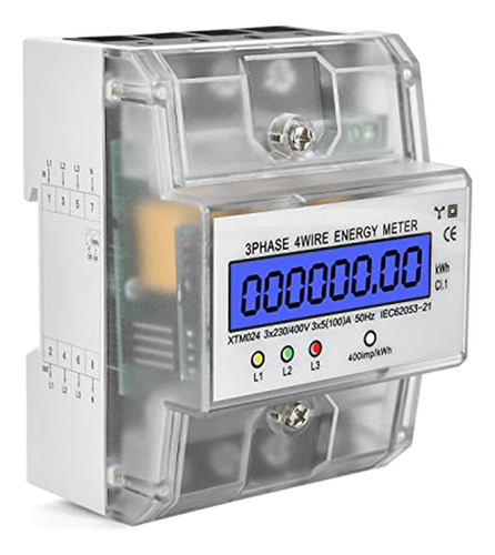 Medidor De Energía Trifásico 4p Kwh 230/400v 5-100a Digital