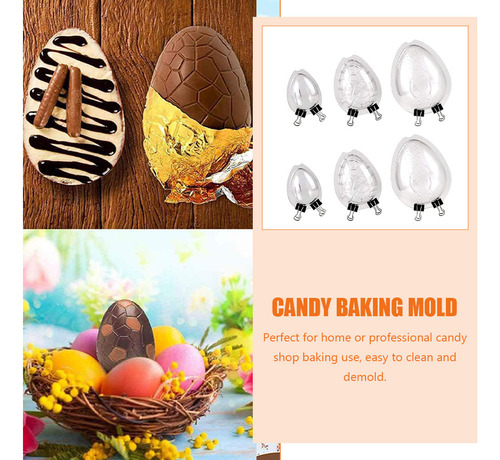 Molde For Hacer Huevos De Pascua Con Forma De Conejo, 6 Uni