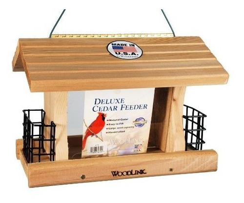 Comederos - Alimentador De Pájaros Woodlink Deluxe Cedro Con