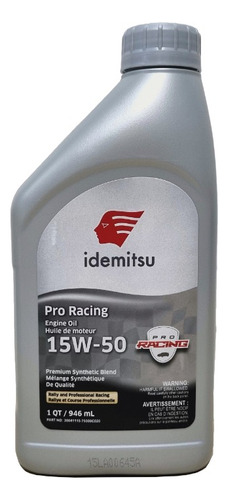 Aceite 15w50 Semi-sintético Pro Racing 946 Ml Idemitsu