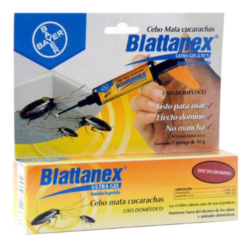 Insecticida Bayer Blattanex Jeringa Mata Cucarachas 10 Grs