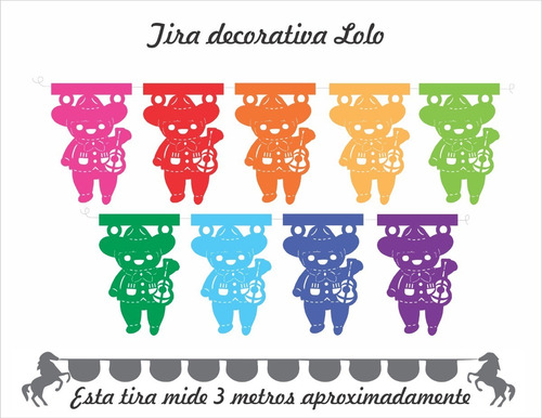 Imagen 5 de 8 de Decoración Papel Picado Tiras Alegria Oferta 10 Tira Papel