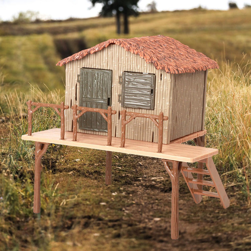 Mini Casa De Granja De Juguete, Juguete De Granja De
