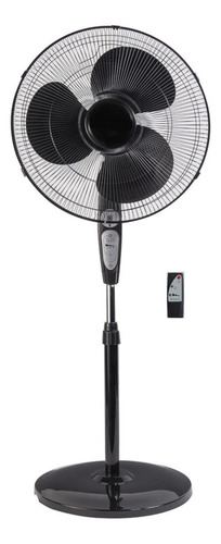 Ventilador Pedestal Pie 16 Control Remoto 3 Vel Negro Diámetro 16 Frecuencia 127v 60hz 50w Material De Las Aspas Plástico