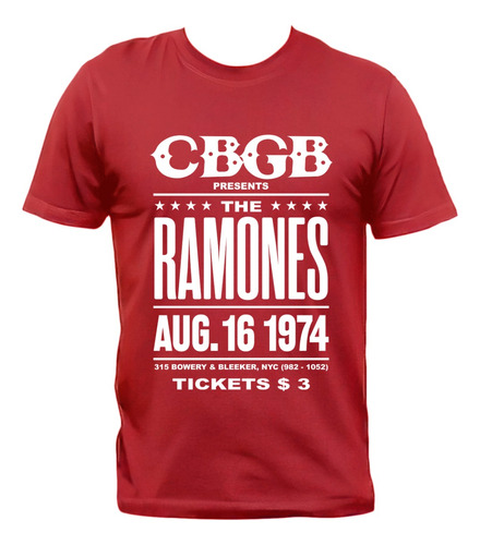 Remera Ramones Cbgb Poster Vintage Punk Rock