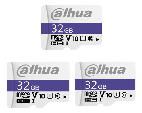 Kit Mextec 3pz Tarjeta De Memoria Microsd Dahua 32gb 90mb/s