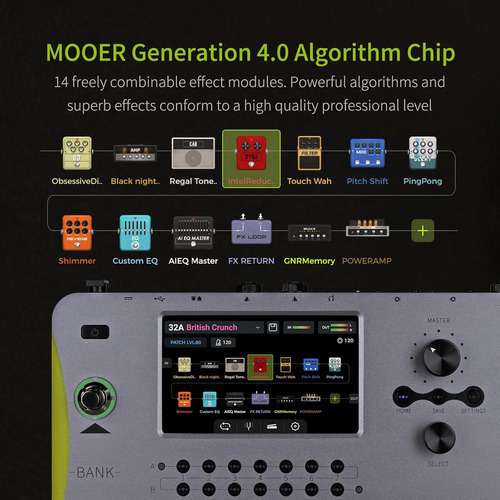 Procesador De Pedales Multiefectos Para Guitarra Mooer Ge...