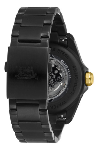 Reloj Cat Shockmaster Edicion 100 Años Automatico Sumergible Malla Negro Bisel Negro Fondo Negro