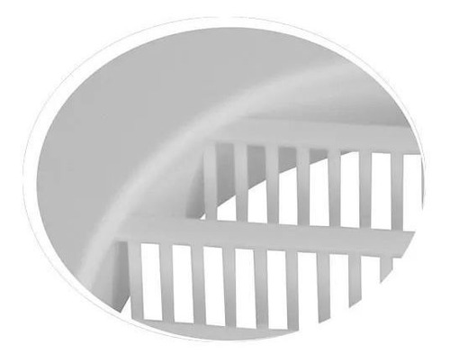 Imagem 2 de 6 de Grade 100mm Plastica P/ Ventilacao Redonda Branca Exaustor