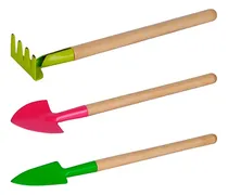 Comprar Kit Jardinagem Mini Jardim Horta Vasos Cabo Madeira 21cm