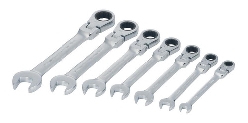 Imagen 4 de 5 de Juego 7 Llaves Combinadas Matraca En Mm Craftsman Cmmt87009