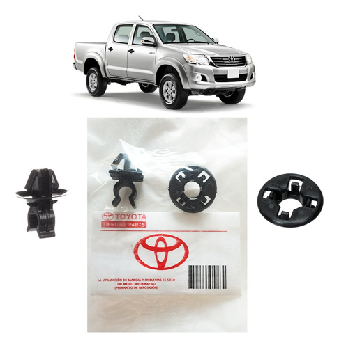 Clip Base Soporte Varilla Capot Toyota Hilux Kit Original