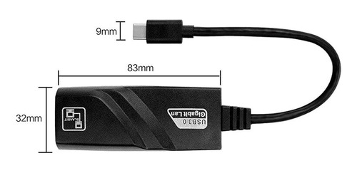 Adaptador Usb-c 3.1 Tipo C Red Lan Rj45 Para Mac Pro/air/ M1