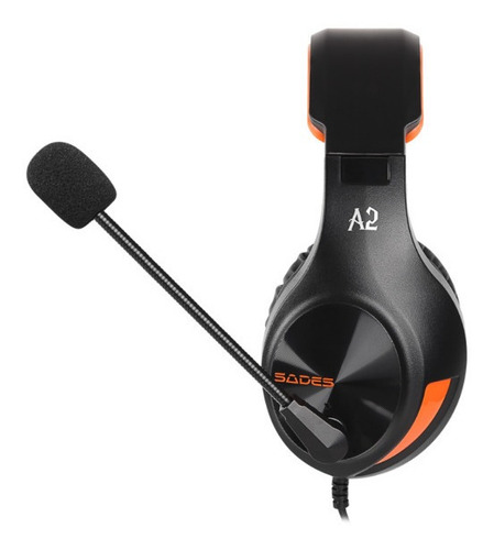 Audifonos Diadema Gaming Multiplataforma Xbox Pc Sades A2 Color Negro