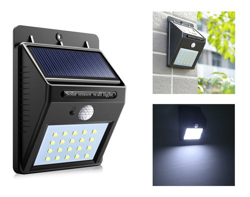 Luz Led Solar Para Pared Con Sensor De Movimiento 20 Led Fri