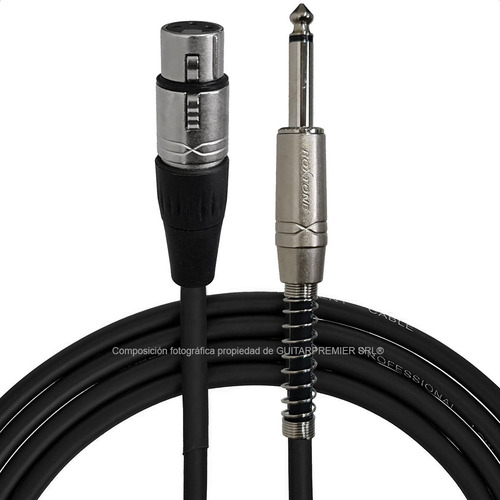 Imagen 8 de 8 de Cable Audio Microfono Canon Plug Roxtone Ficha Premium 3m