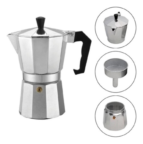 Cafeteira Italiana Moka Premium 3 Xicaras Alca Em Aluminio